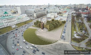 Проект-победитель концепции благоустройства Боровицкой площади