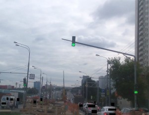 Исправный светофор на Варшавском шоссе