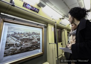 Новую выставку поезда «Акварель» столичной подземки посвятили истории Москвы