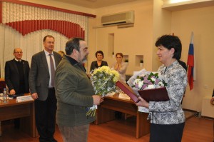 Награждение бывшей главы управы Татьяны Илек на заседании Совета депутатов