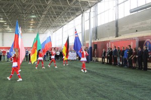 Церемония открытия футбольной игры