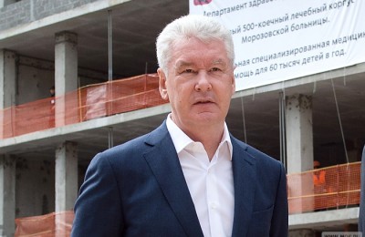 Сергей Собянин посетил строящейся корпус Морозовской больницы