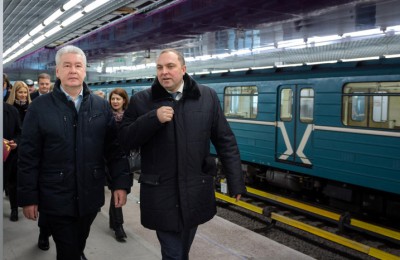Мэр Москвы Сергей Собянин заявил о завершении строительства станций метро "Румянцево" и "Саларьево"