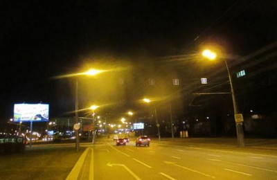 Освещение на Варшавском шоссе после проведенных ремонтных работ
