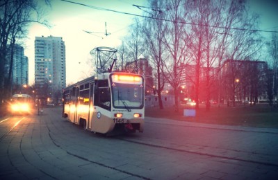 Трамвай №3, курсирующий по району Чертаново Северное