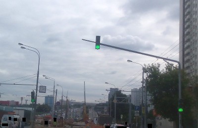 Исправный светофор на Варшавском шоссе