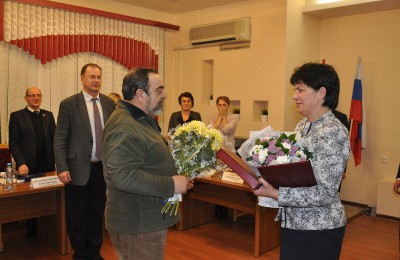 Награждение бывшей главы управы Татьяны Илек на заседании Совета депутатов