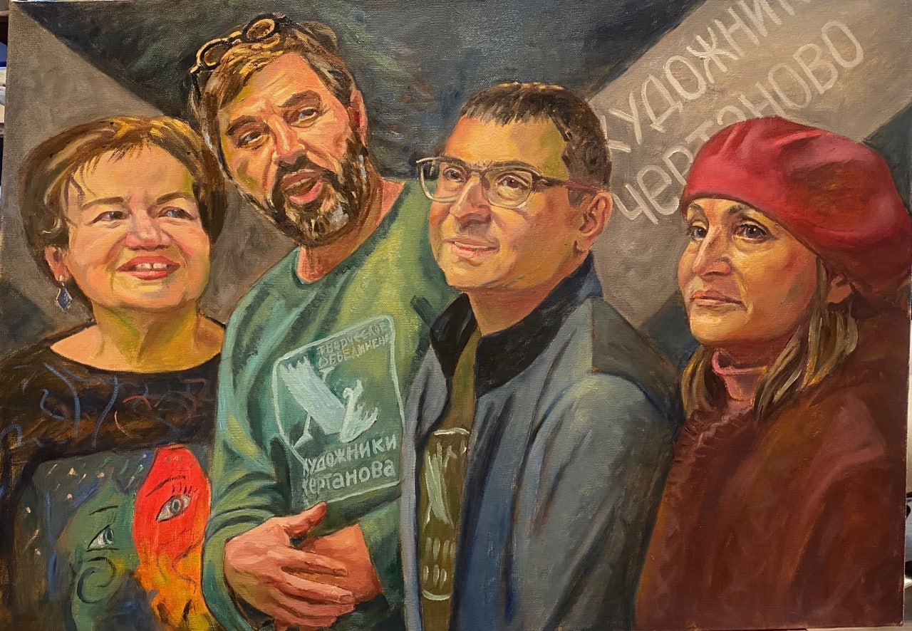 Члены ТО «Художники Чертанова» открыли выставку автопортретов. Фото предоставили представители Творческого объединения «Художники Чертанова»